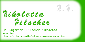 nikoletta hilscher business card